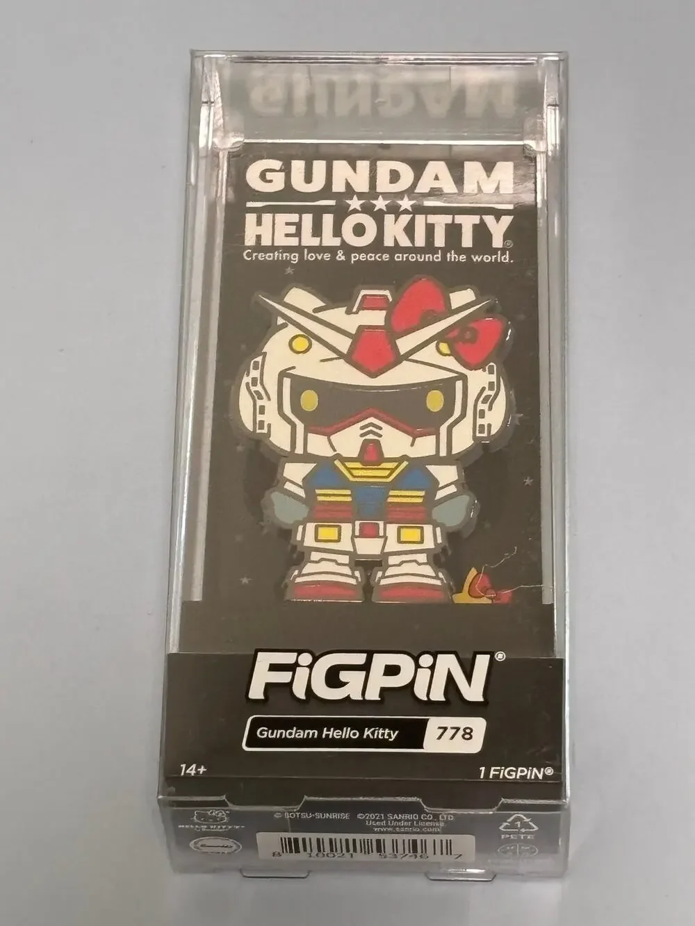 FiGPiN Gundam Hello Kitty Gundam Hello Kitty #778 Pin Collectible 2022 New